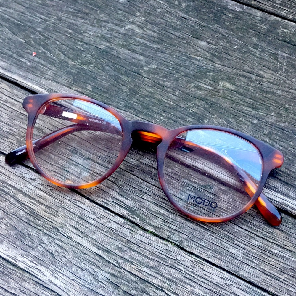 New MODO Satin Matte Tortoise Round Glasses New Japan Unisex 6527
